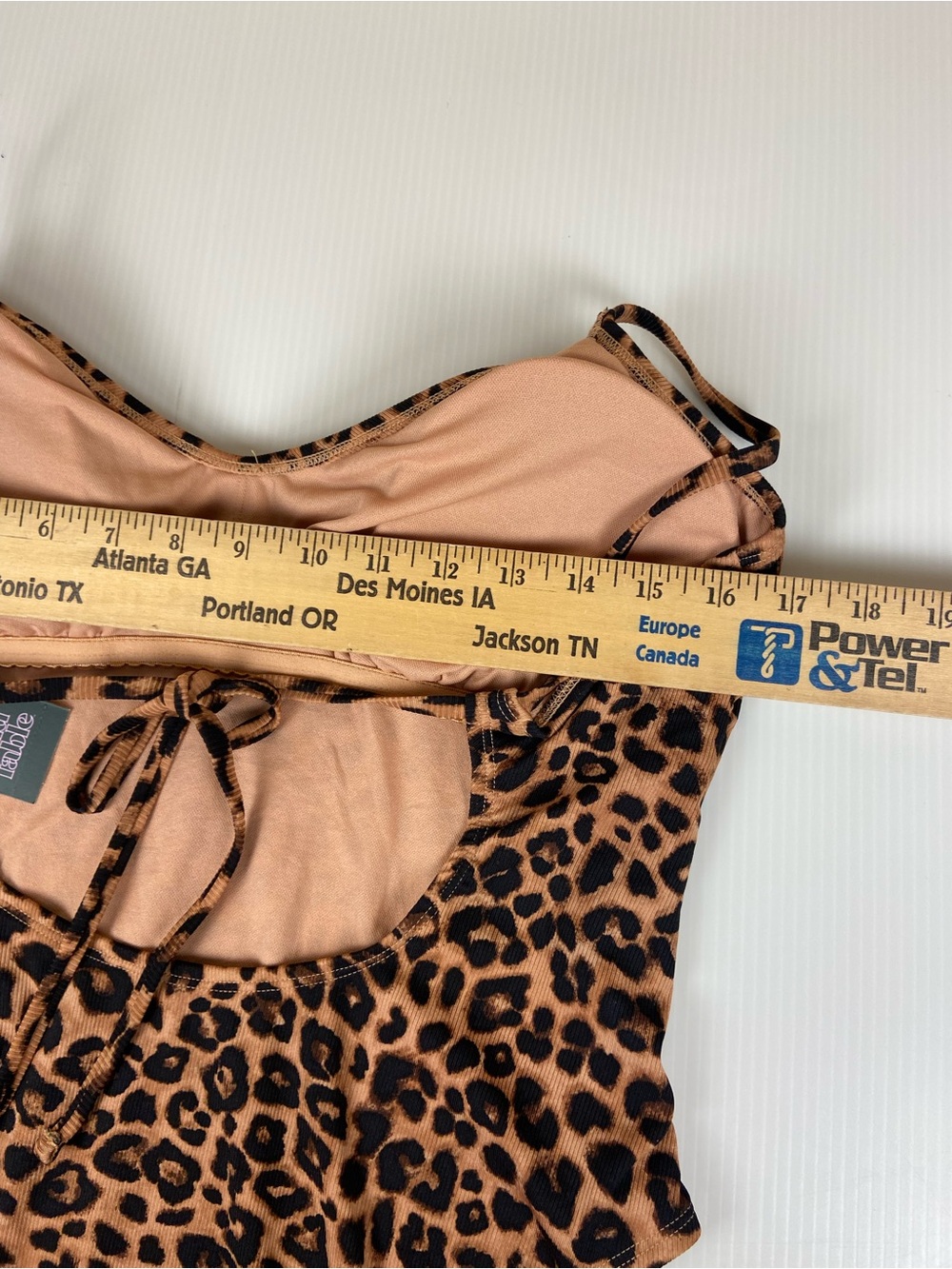 Wild Fable Leopard Print One-Piece Swimsuit XL (16) NWT - Picture 5 of 7